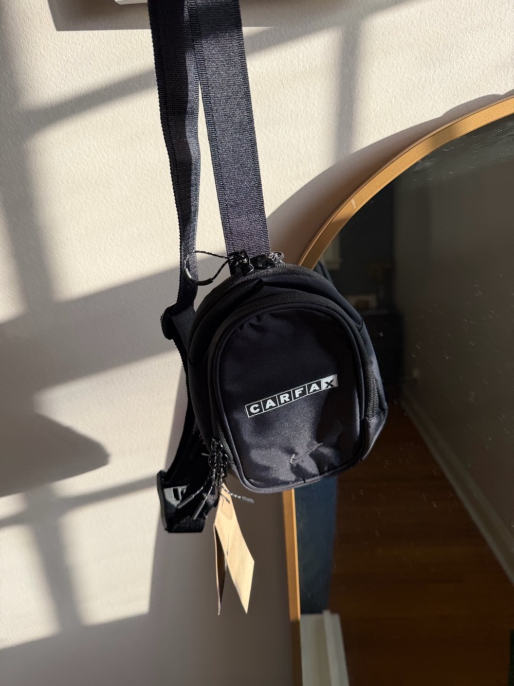 Nike Black Mini Sling Bag with CARFAX Patch